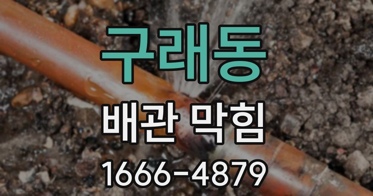 구래동 배관 막힘