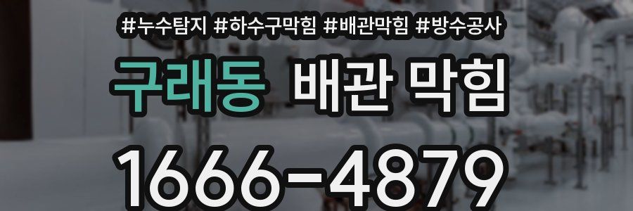 구래동 배관 막힘