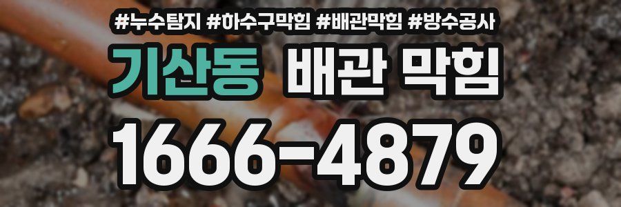 기산동 배관 막힘