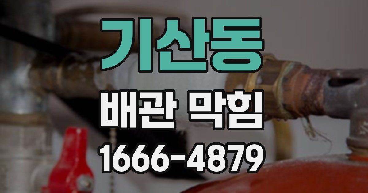 기산동 배관 막힘