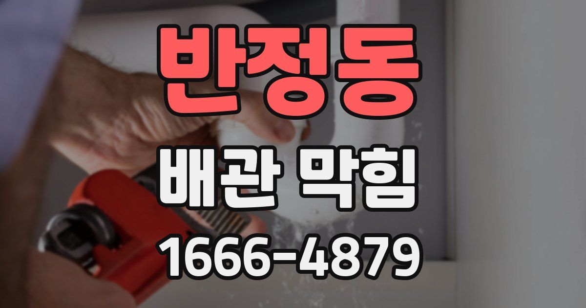 반정동 배관 막힘