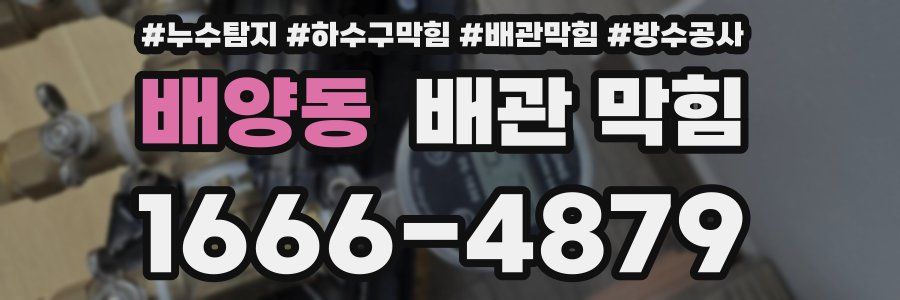 배양동 배관 막힘