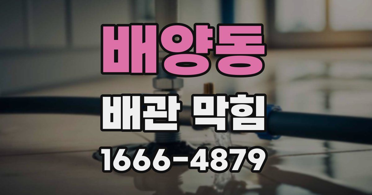 배양동 배관 막힘