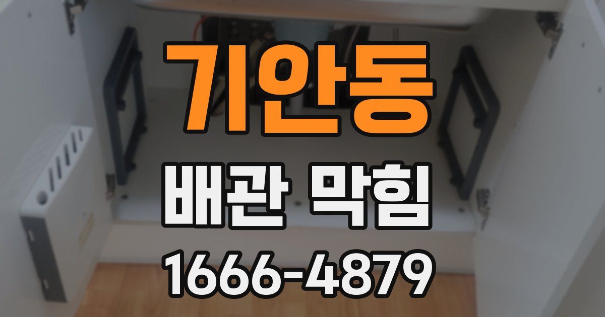 기안동 배관 막힘
