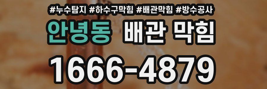 안녕동 배관 막힘