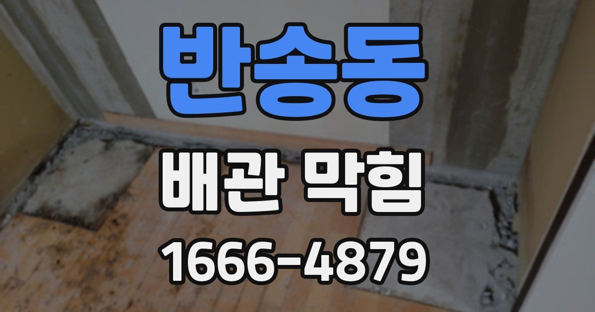 반송동 배관 막힘