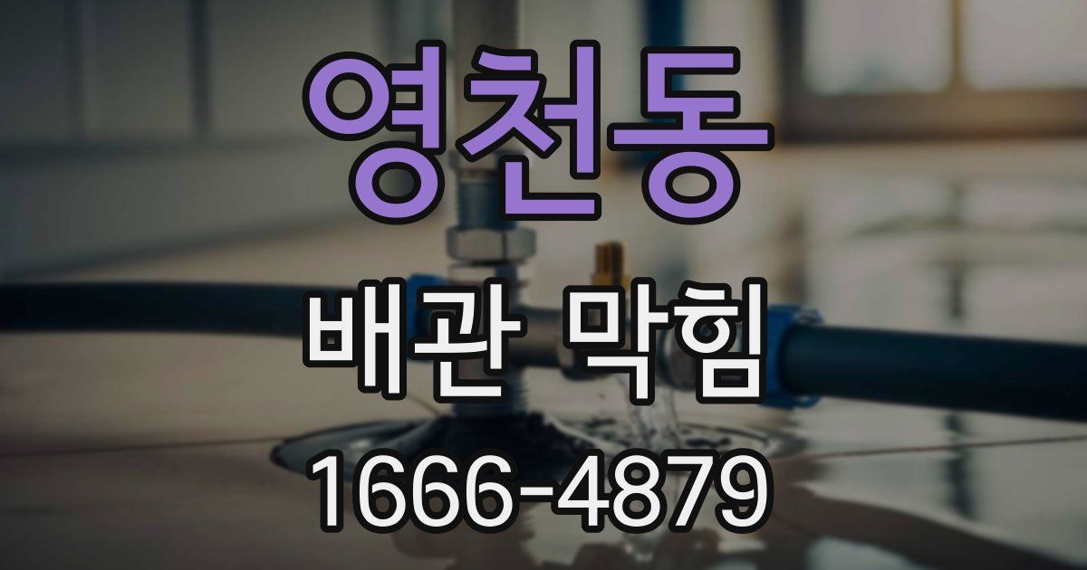 영천동 배관 막힘