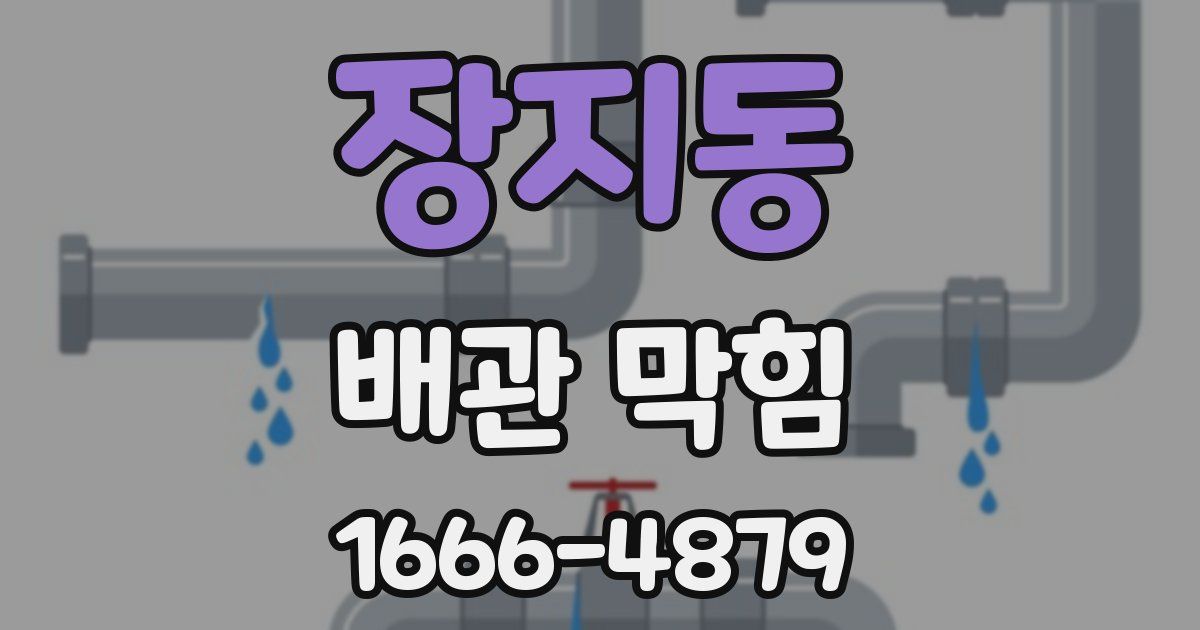 장지동 배관 막힘