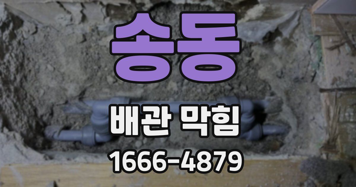 송동 배관 막힘
