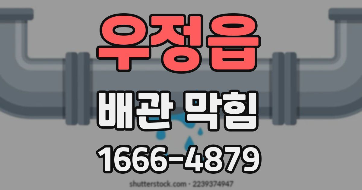 우정읍 배관 막힘