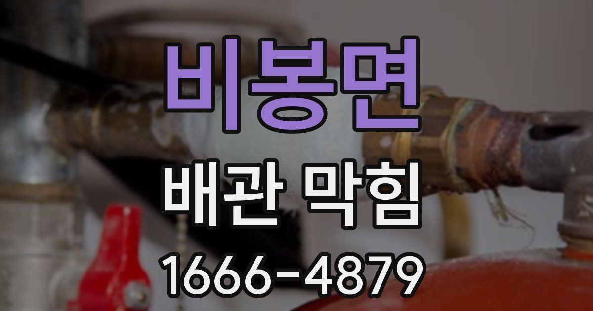비봉면 배관 막힘
