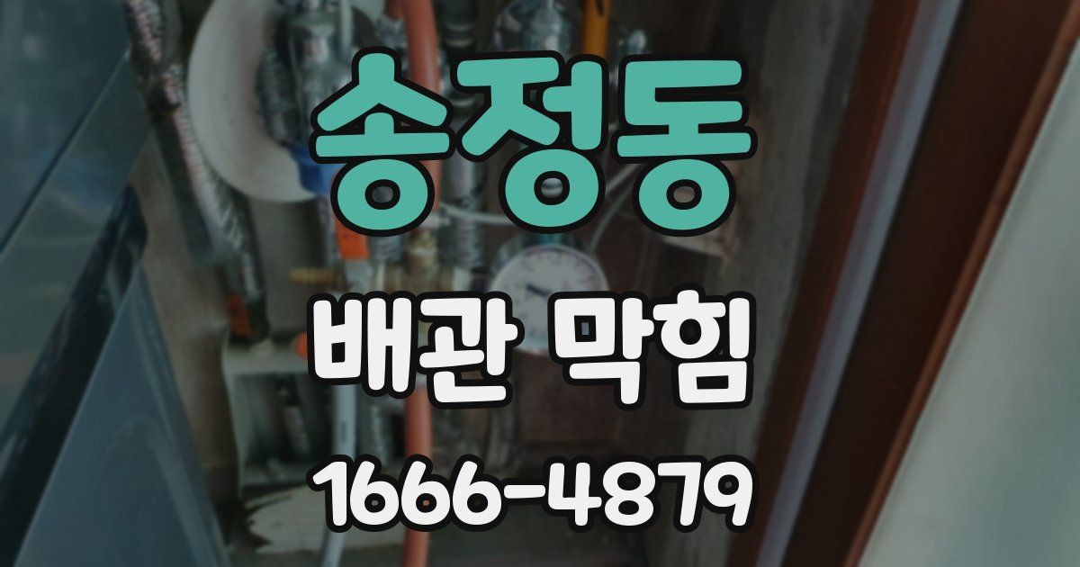 송정동 배관 막힘
