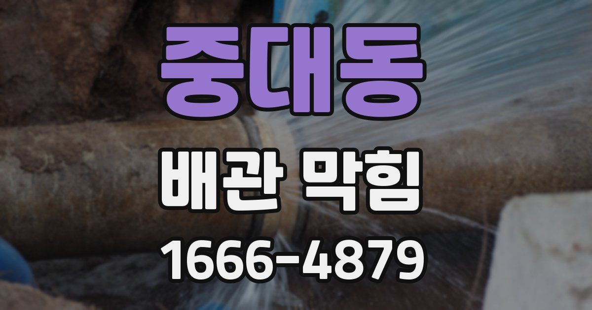 중대동 배관 막힘