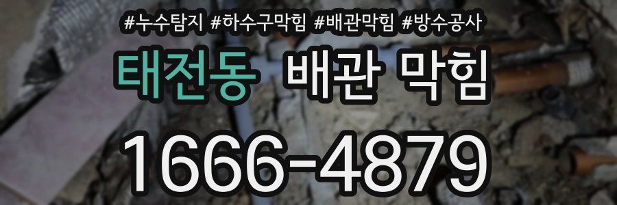 태전동 배관 막힘