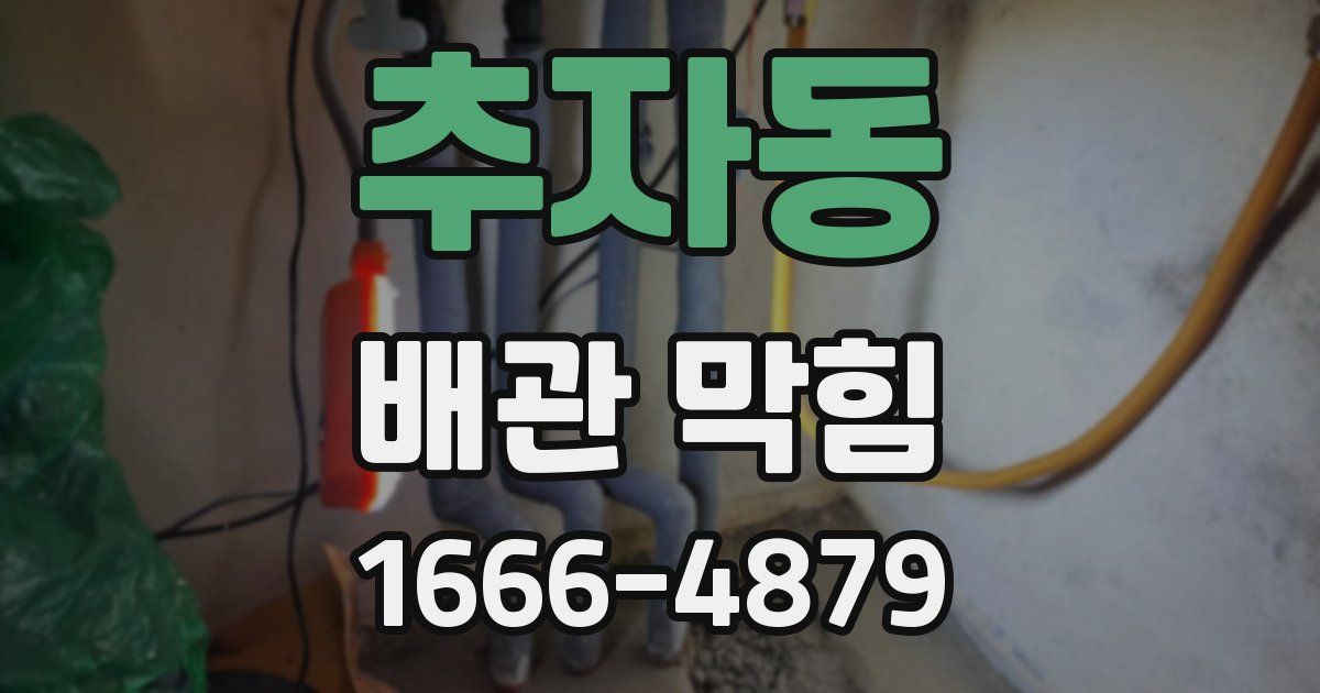 추자동 배관 막힘
