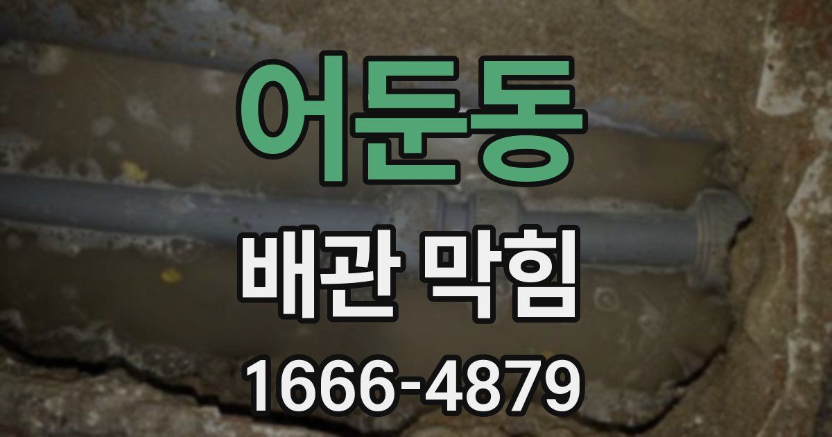 어둔동 배관 막힘