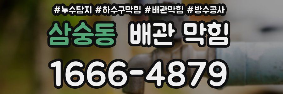삼숭동 배관 막힘
