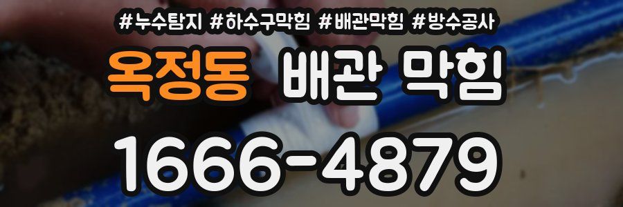 옥정동 배관 막힘