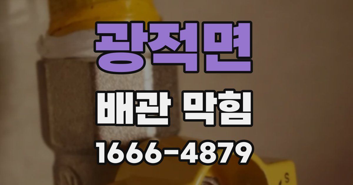 광적면 배관 막힘