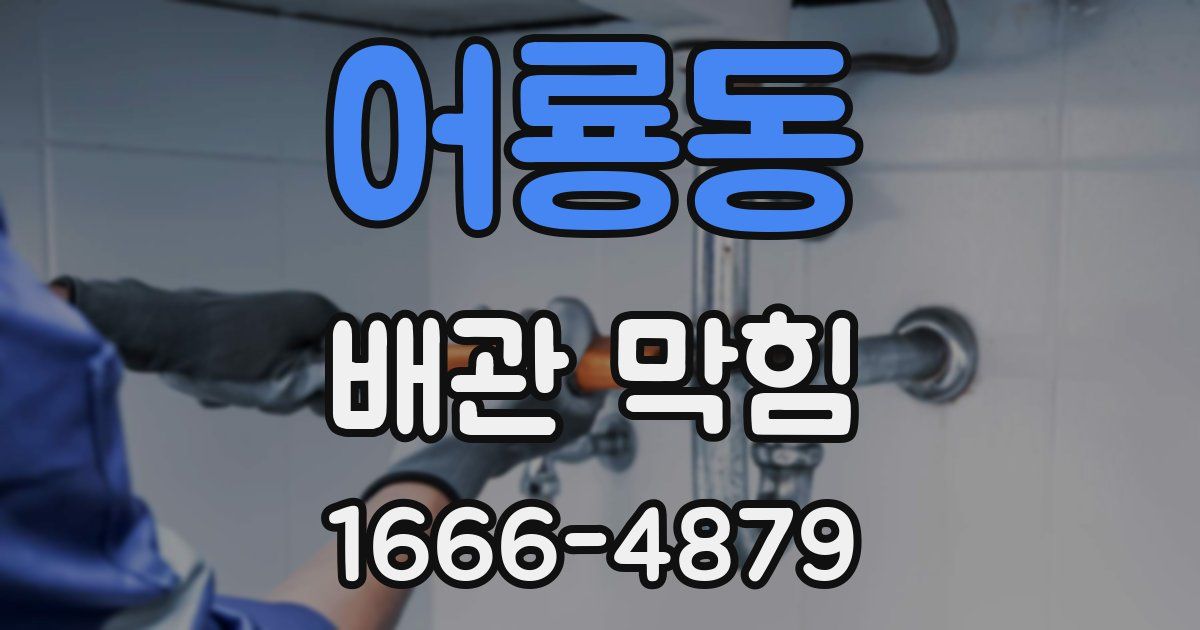 어룡동 배관 막힘