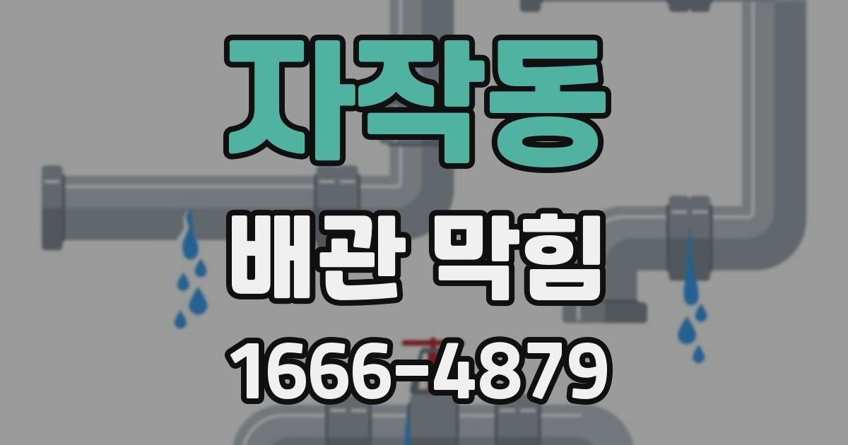 자작동 배관 막힘