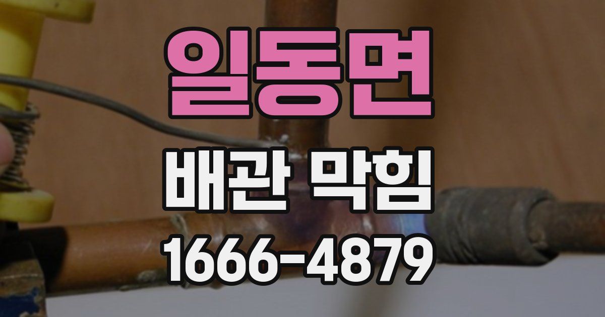 일동면 배관 막힘
