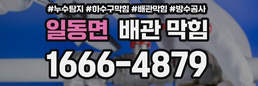 일동면 배관 막힘