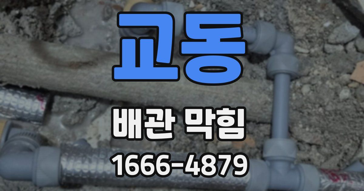 교동 배관 막힘