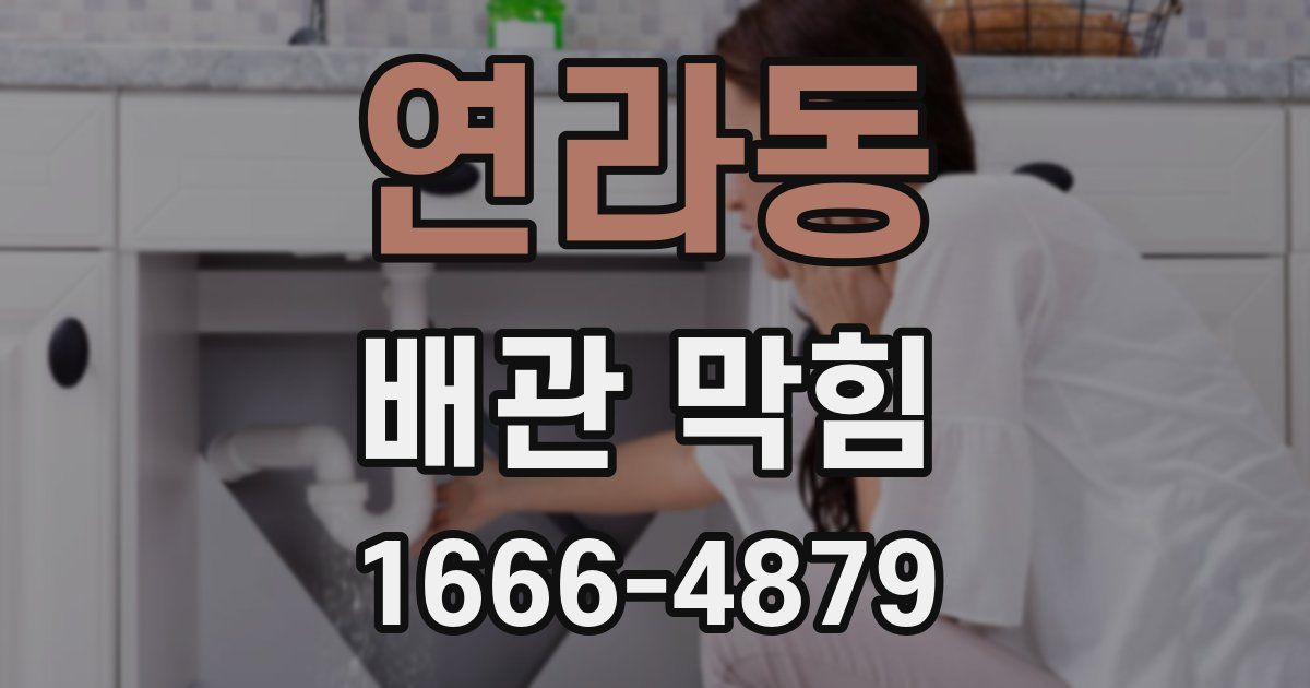 연라동 배관 막힘