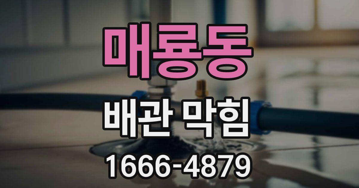 매룡동 배관 막힘