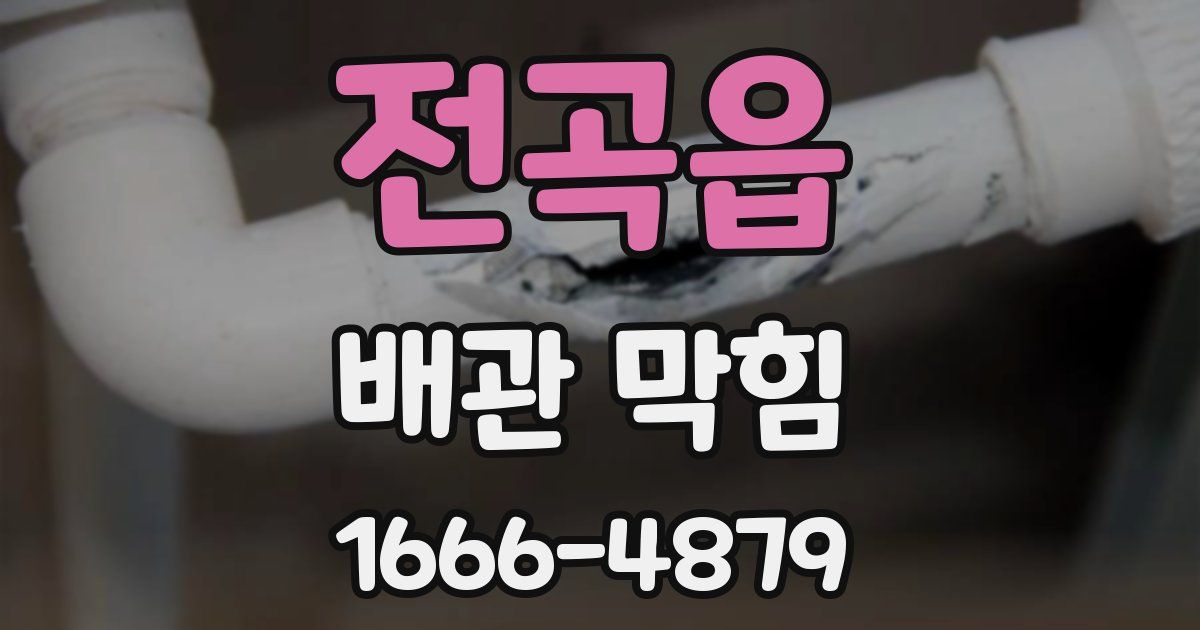 전곡읍 배관 막힘