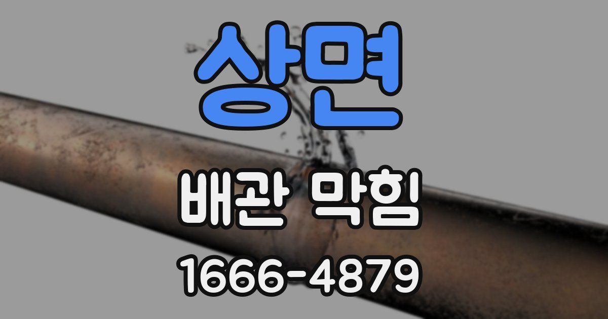 상면 배관 막힘