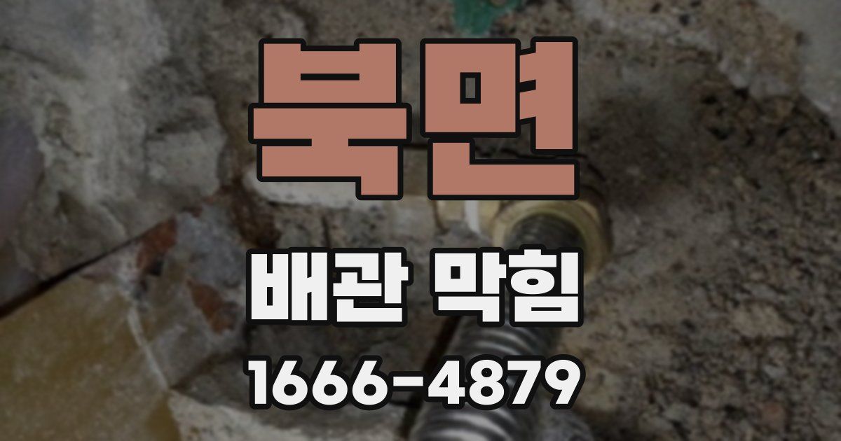 북면 배관 막힘