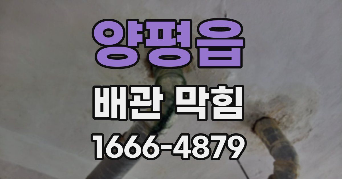 양평읍 배관 막힘