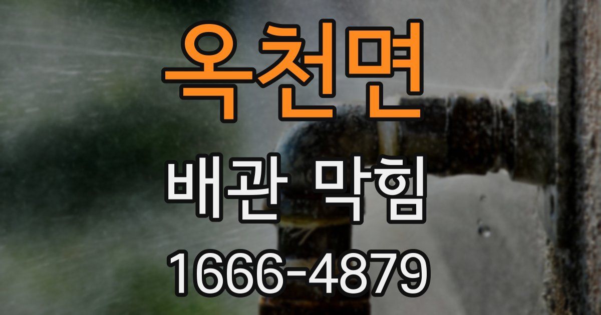 옥천면 배관 막힘