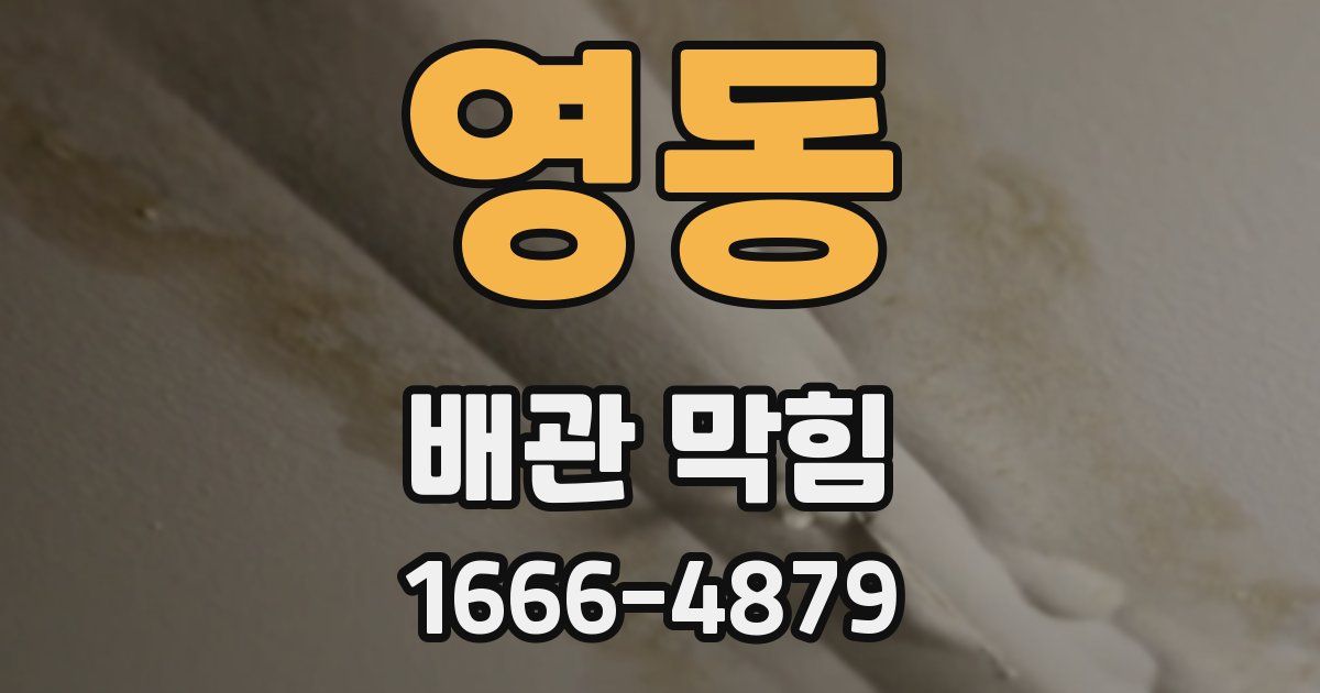 영동 배관 막힘