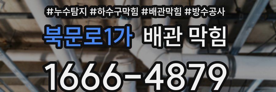 북문로1가 배관 막힘