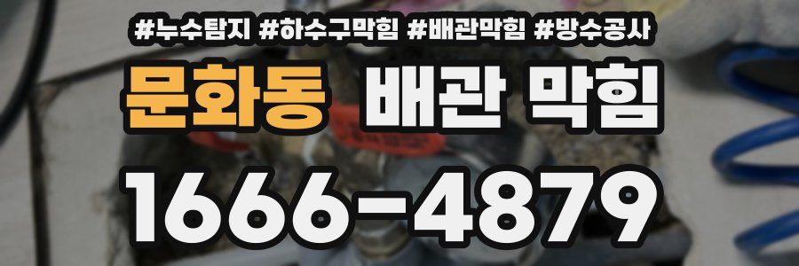 문화동 배관 막힘