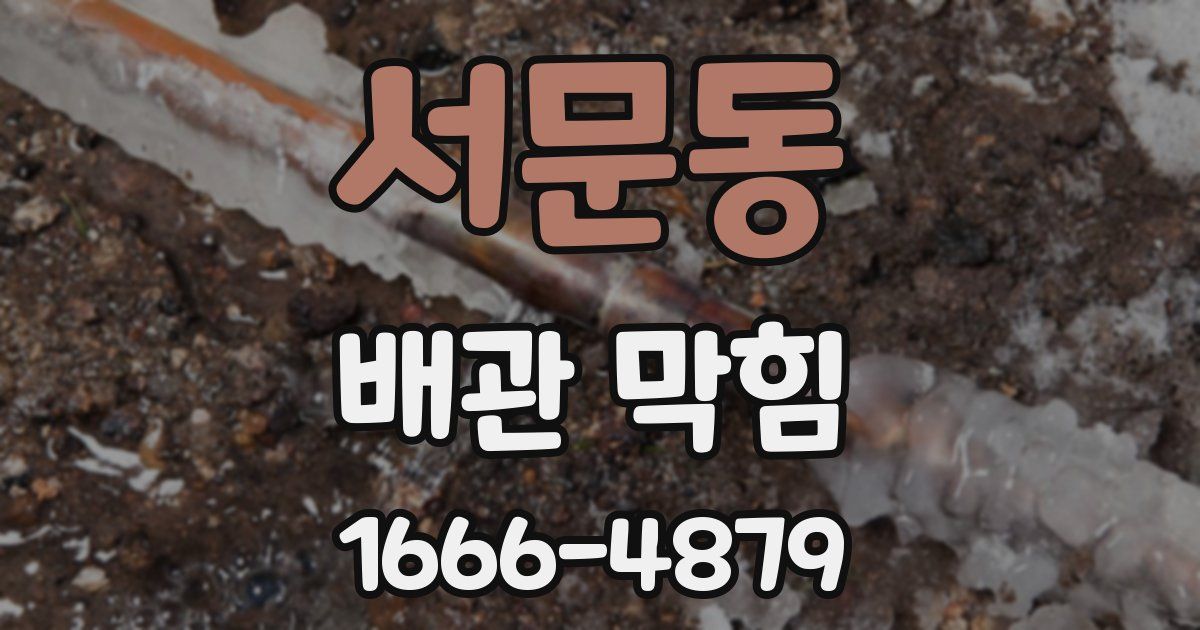 서문동 배관 막힘