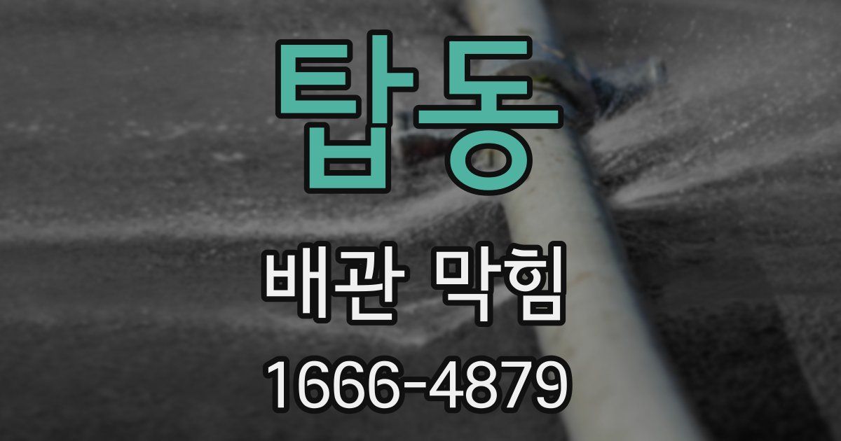 탑동 배관 막힘