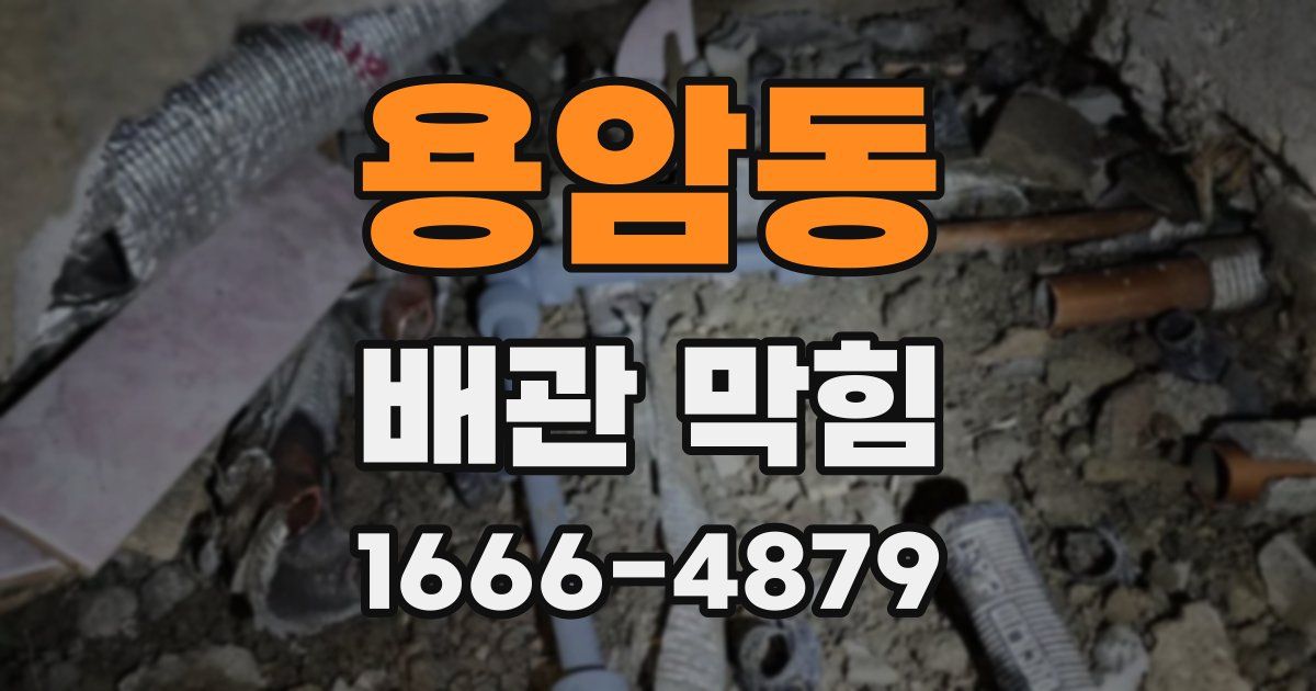 용암동 배관 막힘