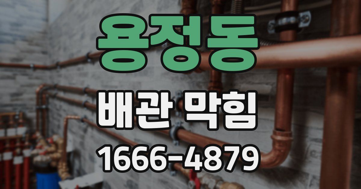 용정동 배관 막힘