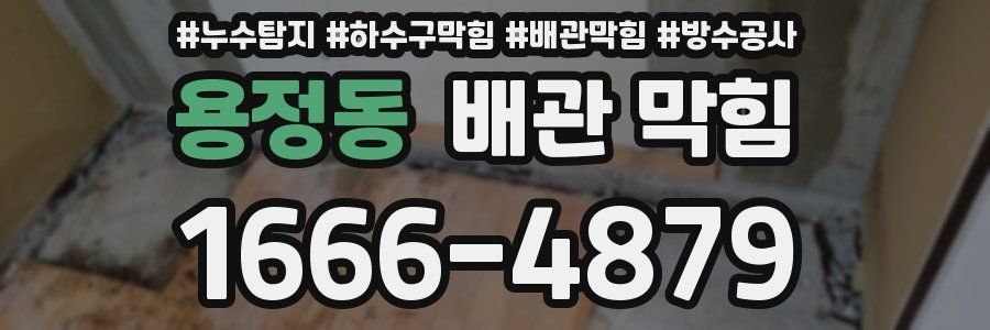용정동 배관 막힘