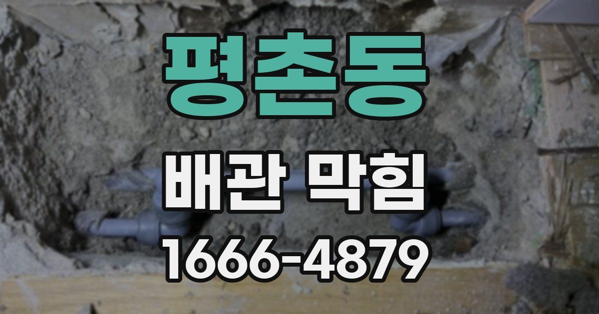 평촌동 배관 막힘