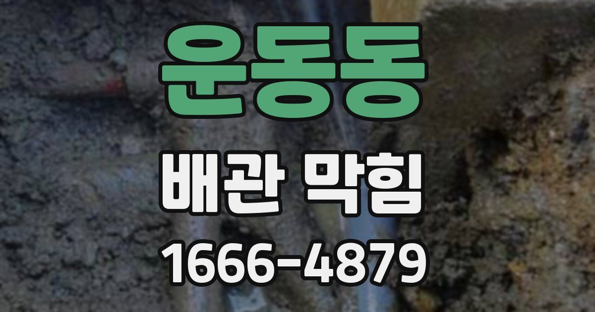 운동동 배관 막힘