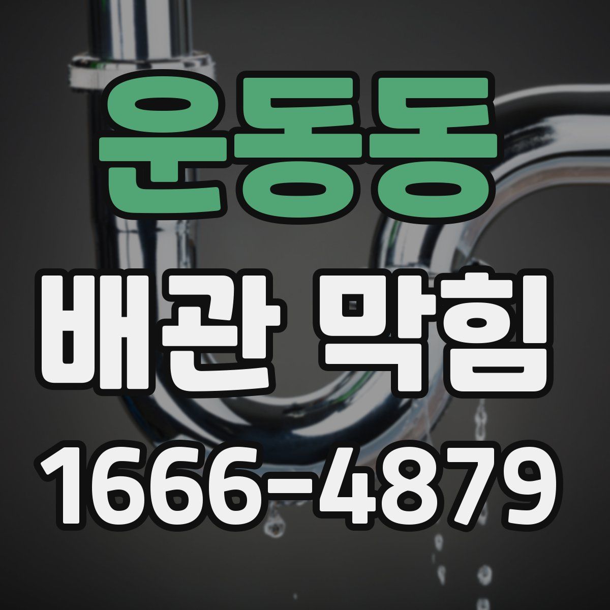 운동동 배관 막힘