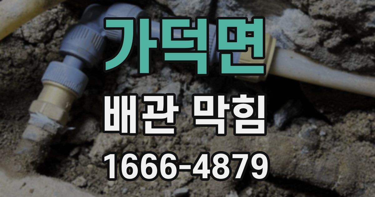 가덕면 배관 막힘
