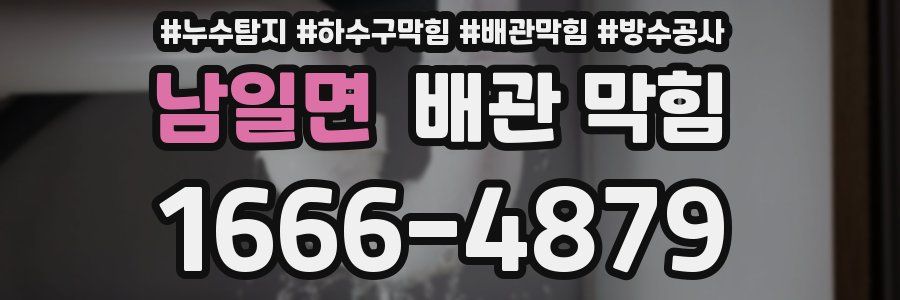 남일면 배관 막힘