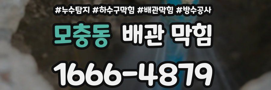 모충동 배관 막힘