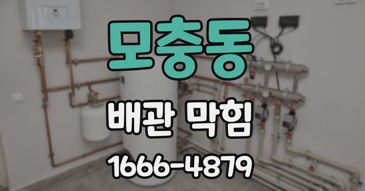 모충동 배관 막힘